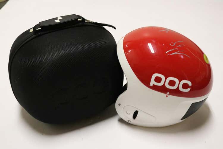 POC XL - XXL  59 / 60 - 61 / 62 Bone Shell 2.0 Skull X White + Red Ski Helmet + Travel Case + Sleeve
