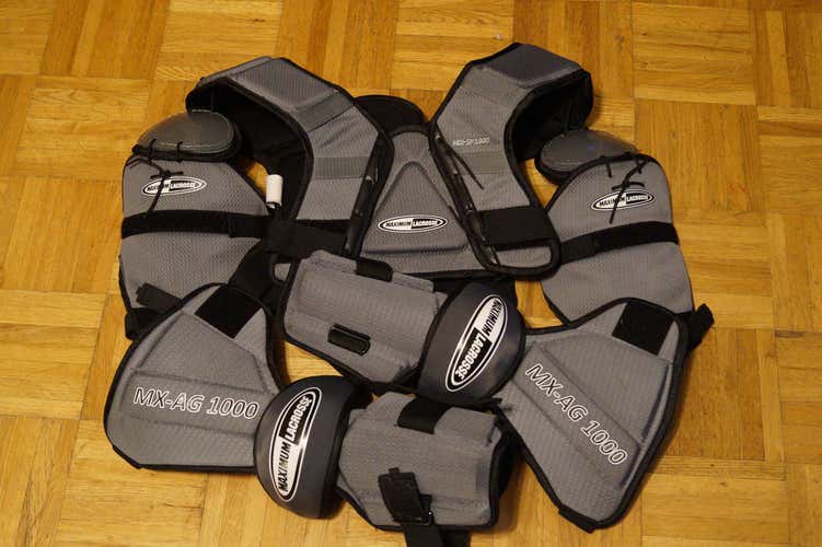 Maximum Lacrosse Box Shoulder pads, bi cep pads, and armguards Combo