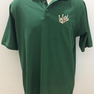 Iowa Wild Chestnut Hill Polo Collared Shirt Green Men's Large L 9377