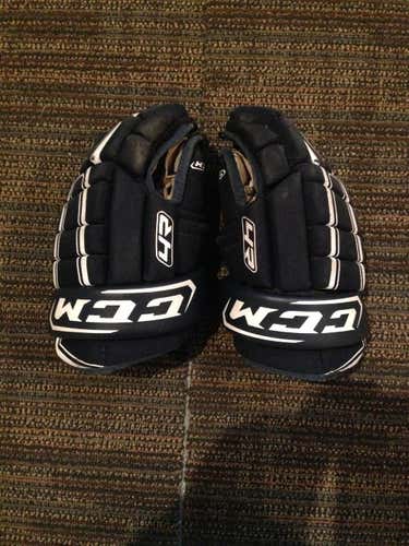 CCM 4R Navy Blue 12" Jr. Gloves