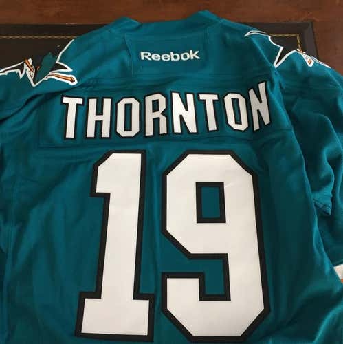 Reebok San Jose Sharks Joe Thorton Premier Jersey Teal Small new w/tags