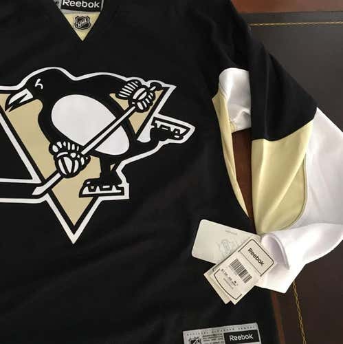 Reebok Mens Pittsburgh Penguins Premier Jersey Black Large New w/tags