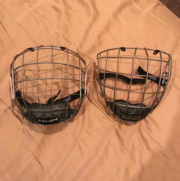 2 Bauer Cages Size Senior large NO RUST Sold As A Package