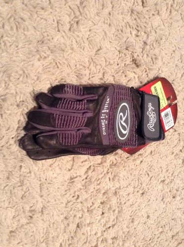 Rawlings Batting Gloves Gray- Adult XL - Leather DFS