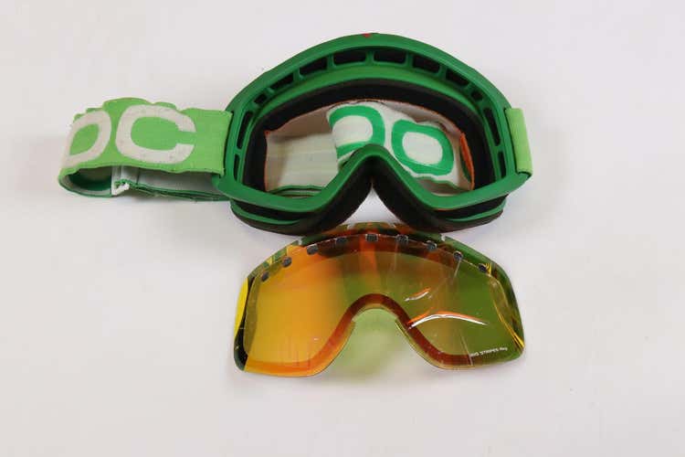 Green Poc skiing goggles