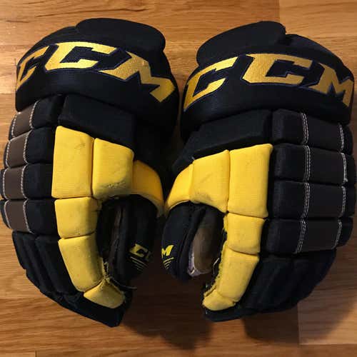 University of Michigan Team Issued CCM HG4rpr Gloves Size 14