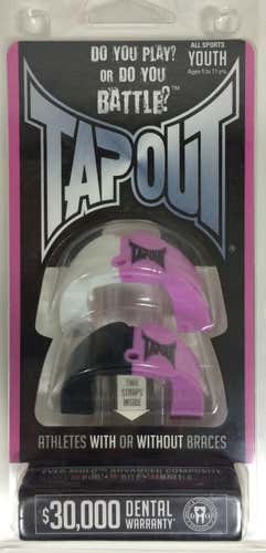 TapouT Mouthguard Two Pack All Sports Pink Youth -HIS