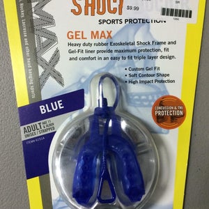 Shock Doctor Gel Max Mouthguard Strapped Youth Blue - HIS
