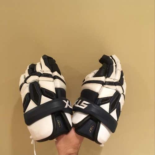 Navy/White STX Cell Lacrosse Gloves