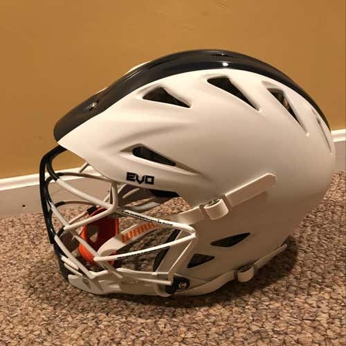 Brand New Warrior Evo Helmet With Blue Fade Facemask