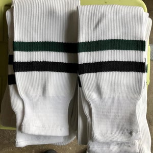 Knit Hockey Socks - White/Black/Forest