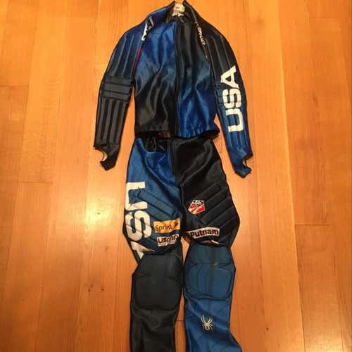 Like New US Ski Team Xl Padded Two Piece SL Suit