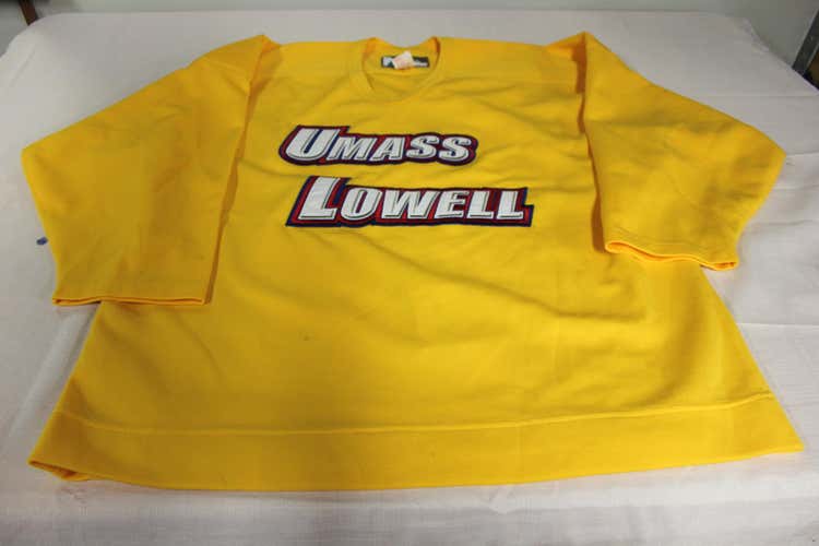 Umass Lowell Bauer practice jersey Pro stock return Yellow Size 56