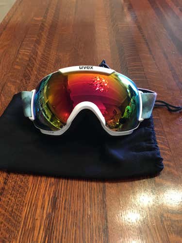 Uvex DH 2000 - White with multi colored strap/lens