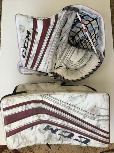 Canadian Made AHL Pro Return CCM Premier Glove & Blocker Set - 590 break