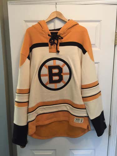 Old Time Hockey Boston Bruins Vintage Lacer Hoodie