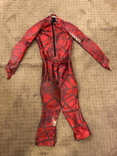 Kids Spyder Ski Race Suit Size 6-8 Youth Red Spiderman in nice shape