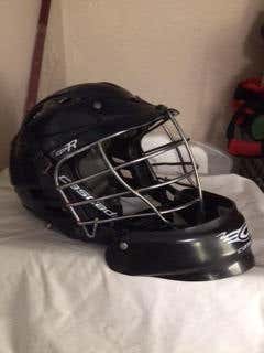 Used - Dark Navy Cascade CPX-R Helmet with throat guard