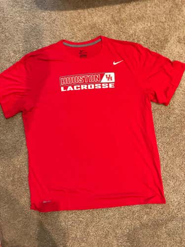 **NEW** (2XL) NIKE LEGEND S/S DRI-FIT UNIVERSITY OF HOUSTON MENS LACROSSE (TEAM ISSUE - SHOOTER)