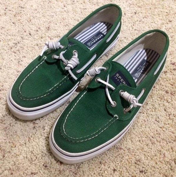 Sperry Top-Siders Boat Shoes - Kelly Green Size 10.5