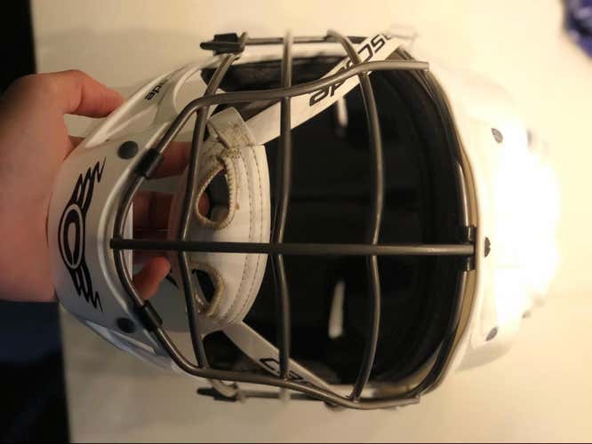All White Cascade Cpv-r With A Chrome Facemask