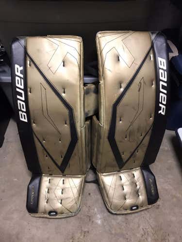 Bauer Supreme One60 Goalie Leg Pads Black/Vegas Gold 34 + 1"