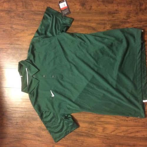 Green Nike Dry Fit Polo