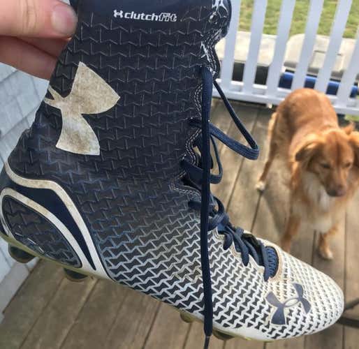 Under Armour Highlight Cleats size 12 Navy and White