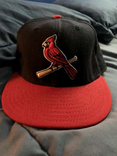 St. Louis Cardinals New Era Navy/Red Alternate On-Field 59FIFTY Fitted Hat size 7-3/8