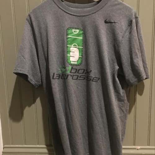 Grey Nike Dri-Fit 3D Box Lacrosse T-Shirt