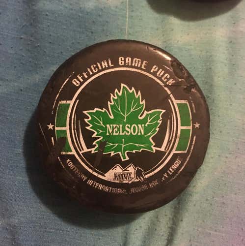 Official Game Used Puck KIJHL Nelson