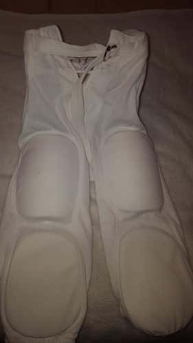YOUTH SIZE LARGE WHITE FOOTBALL PANTS