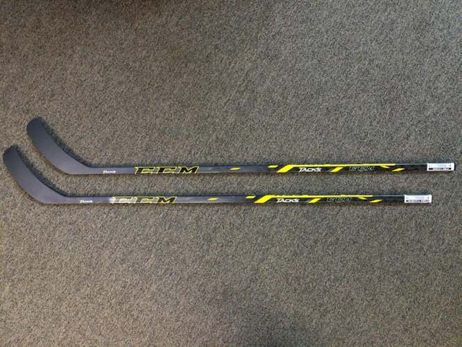 Pro Stock CCM Tacks Grip Hockey Stick 100 flex LH P40 2-Pack *NEW*