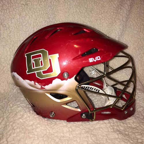 2017 University of Denver custom Warrior Evo Helmet- Rocky Mountains Paint