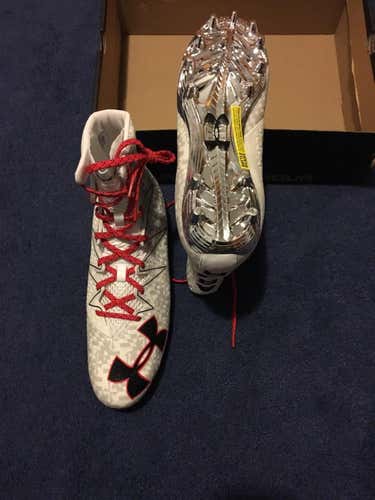 UNDER ARMOUR MEN'S FOOTBALL CLEATS TEAM HIGHLIGHT NITRO MC BLUE/WHITE/RED 11