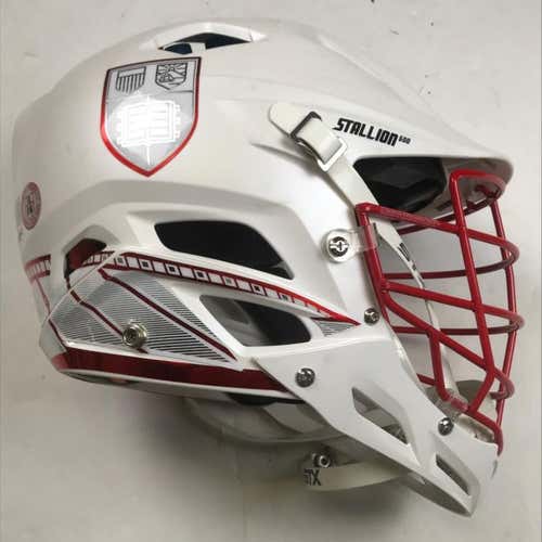 Cornell Big Red White STX Stallion 600 - Lacrosse Helmet