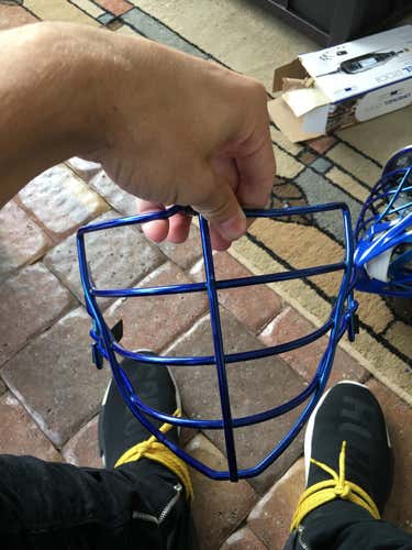 Chrome Blue Cascade R Face Mask