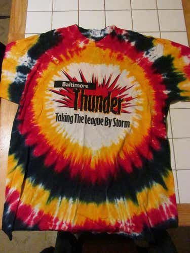 Baltimore Thunder Tie-dyed lacrosse T- shirt - New  *Large*  1990s