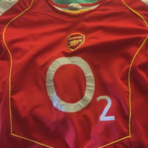 Used Vintage Arsenal Oxygen Kit Jersey Barclaycard Premiership YOUTH XL/ MEN SMALL