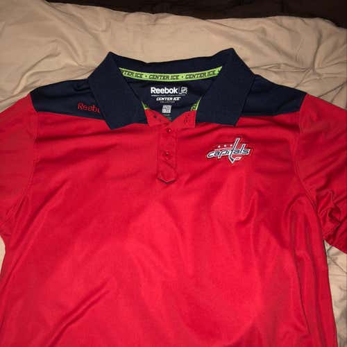 Washington Capitals Reebok Polo Size L