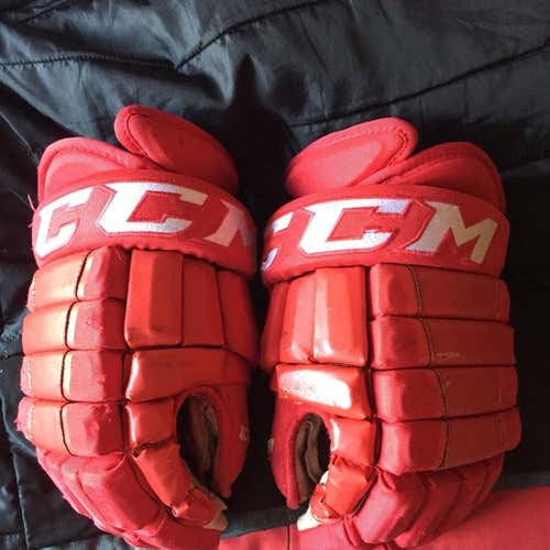 Dubuque Fighting Saints Pro Stock CCM Used Hockey Gloves
