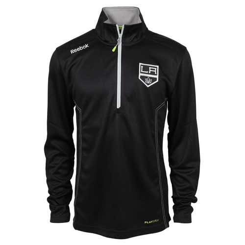 LA KINGS TEAM ISSUE REEBOK PLAYDRY 1/4 ZIP PULLOVER SENIOR XL PRO STOCK