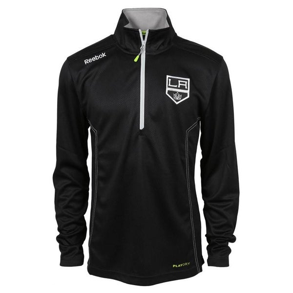 LA KINGS TEAM ISSUE REEBOK PLAYDRY 1/4 ZIP PULLOVER SENIOR XL PRO STOCK