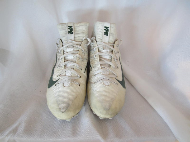 Used Men's Nike Vapor Untouchable Football Cleat, White/Green, Size 10.5 US