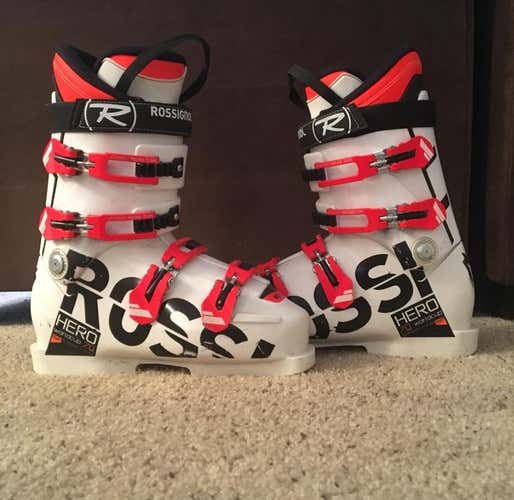 Rossignol Hero Junior Race Boots - Used (White + Orange)