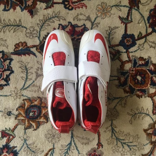 NIKE Zoom Huarache III 3 Lacrosse Cleats Shoes White Red NEW Mens Sz 11.5
