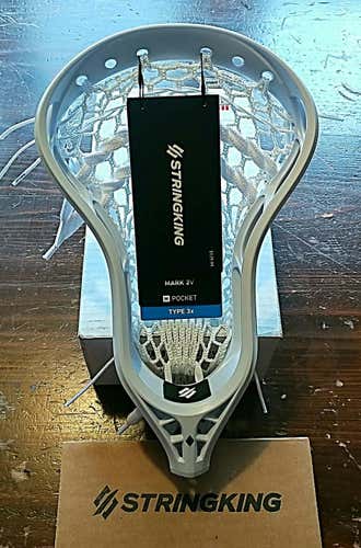 1 BNWT StringKing 2V Lacrosse Head Strung w/ 3X Mesh