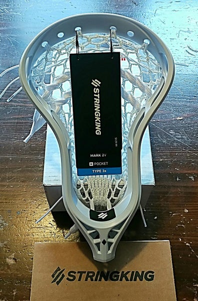 1 BNWT StringKing 2V Lacrosse Head Strung w/ 3X Mesh