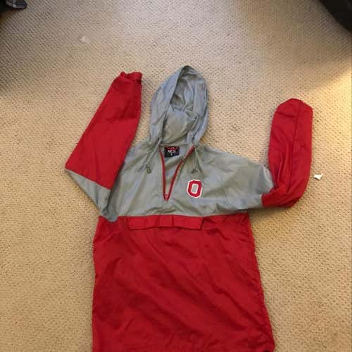 Grey + Red Quarter Zip Hoodie Ohio State