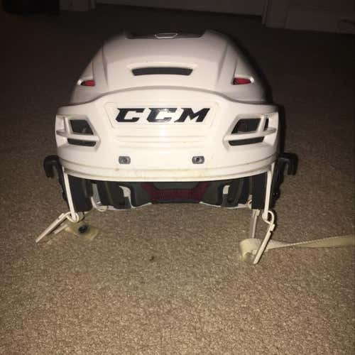 White CCM Resistace Pro Stock Helmet - Senior Large
